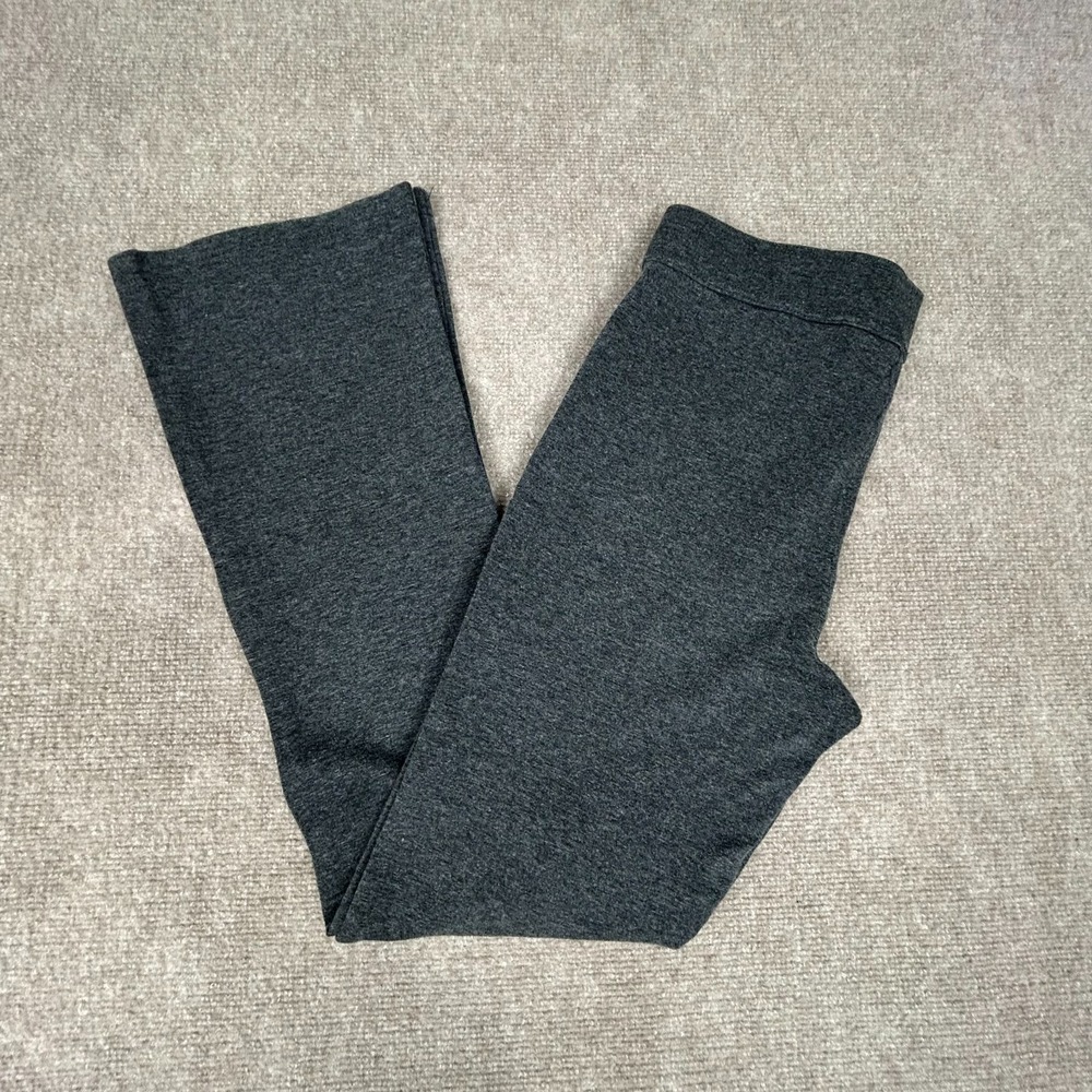 H&M Pants Womens Medium Gray Heather Knit Cotton Stretchy High Waisted Pull‎ On